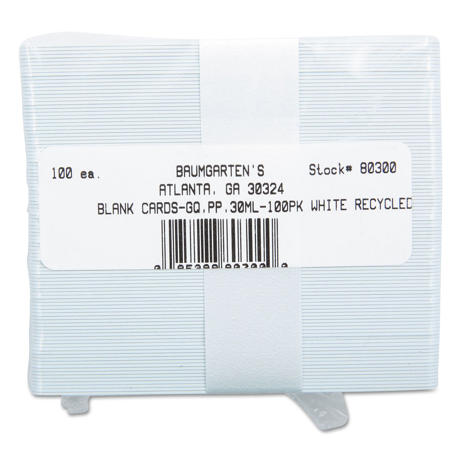 SICURIX Blank ID Card, 2 1/8 x 3 3/8, White, 100/Pack