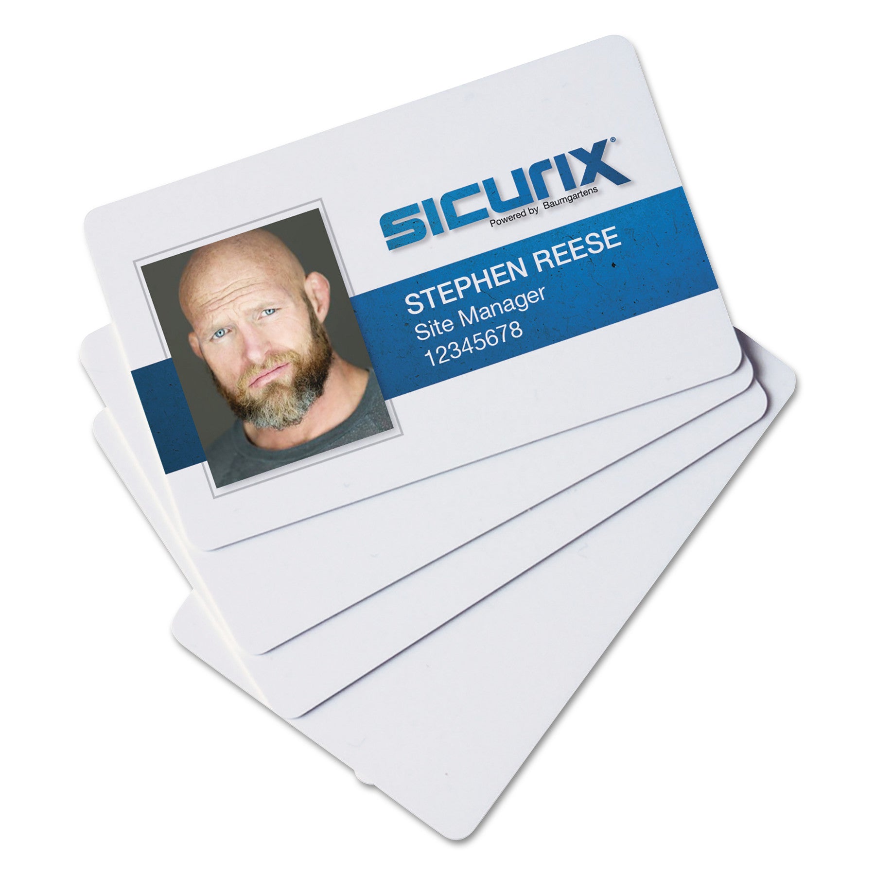 SICURIX Blank ID Card, 2 1/8 x 3 3/8, White, 100/Pack - 