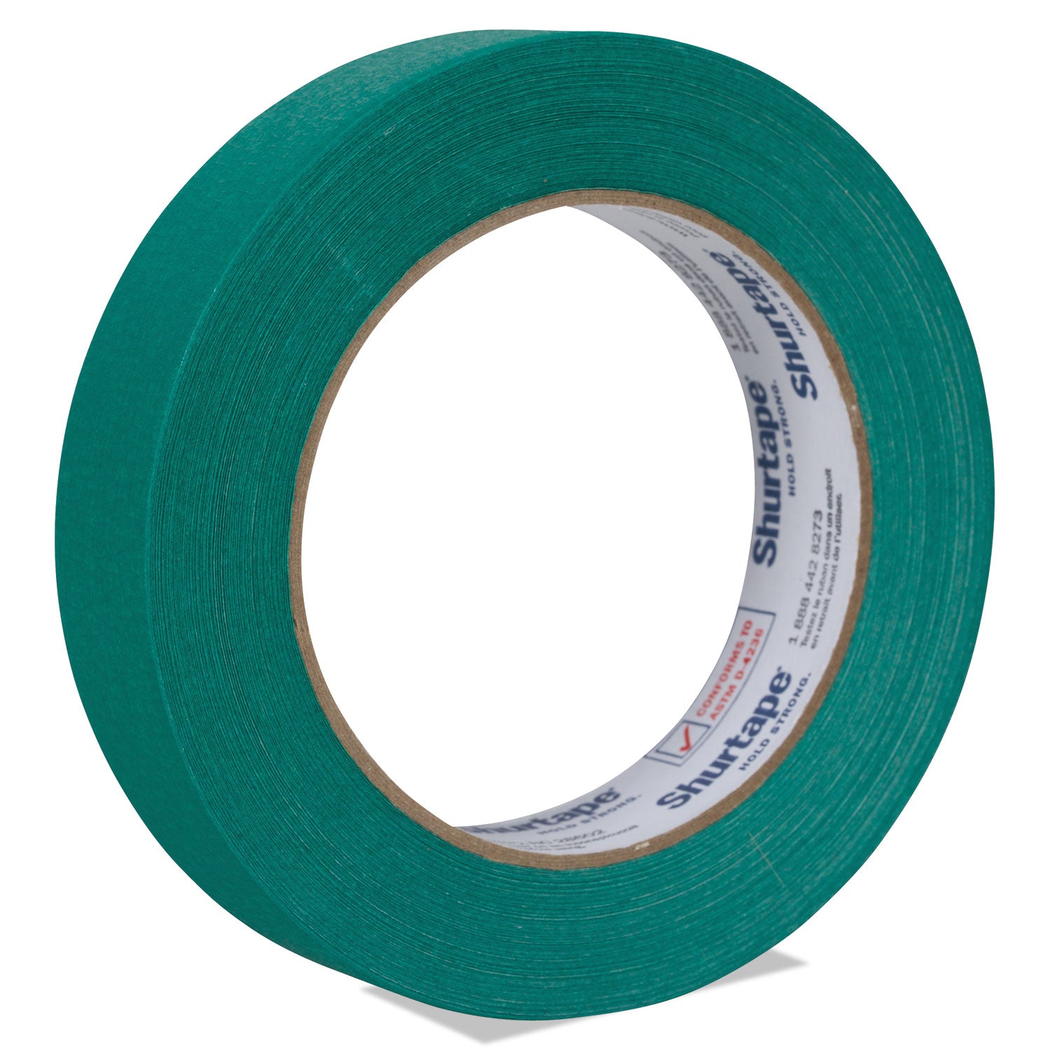Color Masking Tape, 3" Core, 0.94" x 60 yds, Green - 