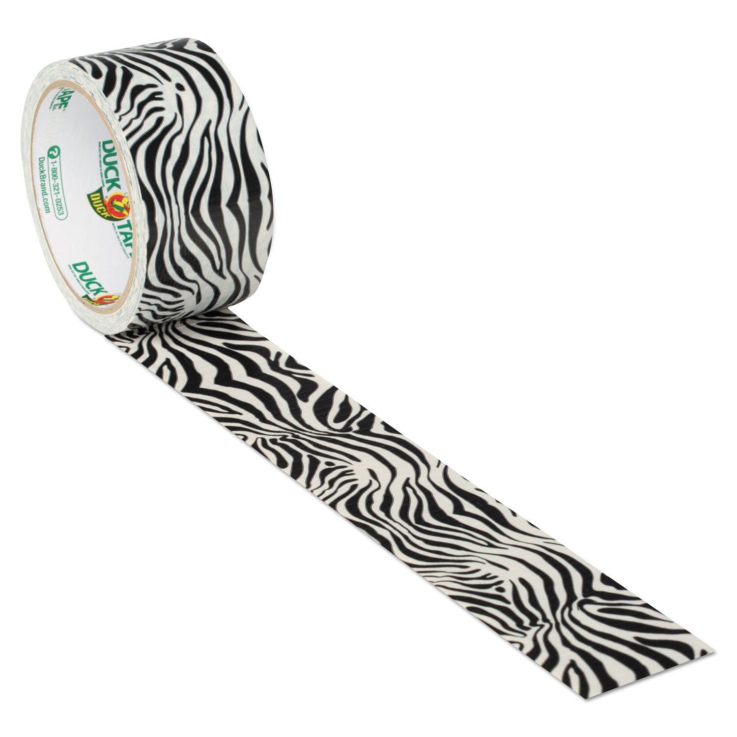 Colored Duct Tape, 3" Core, 1.88" x 10 yds, Black/White Zebra - 