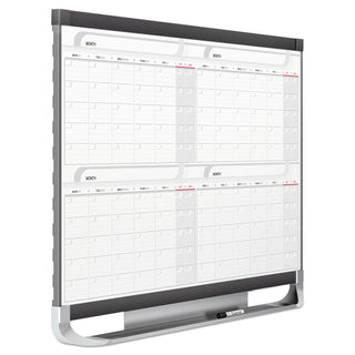 Prestige 2 Magnetic Total Erase Four-Month Calendar, 48 x 36, White Surface, Graphite Fiberboard/Plastic Frame - 