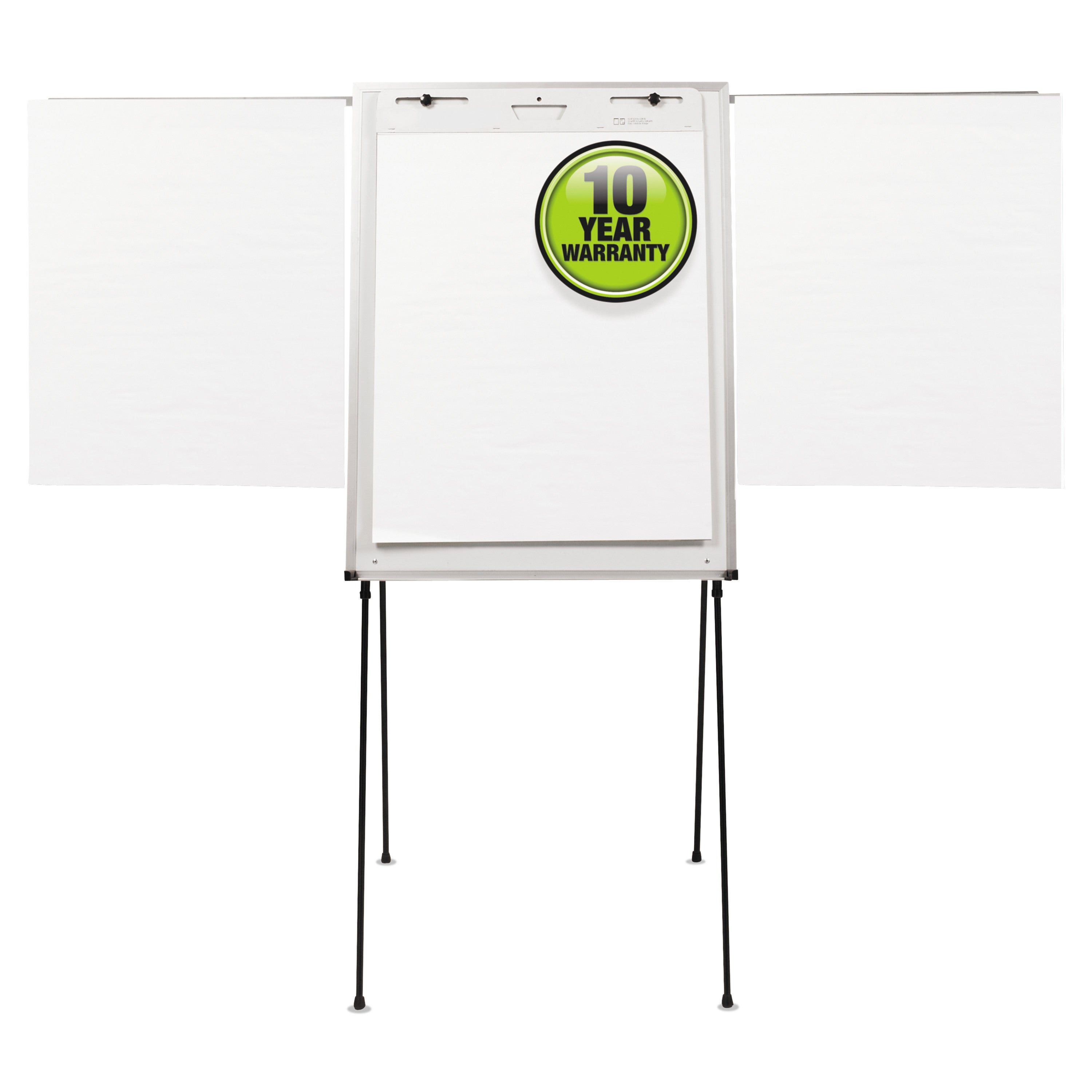 Dry Erase Steel Easel, 29 x 40, Melamine White Surface, Aluminum Frame - 