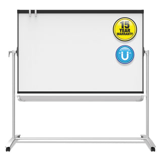 Prestige 2 Mobile Presentation Easel, 6 ft x 4 ft, Silver/Graphite - 