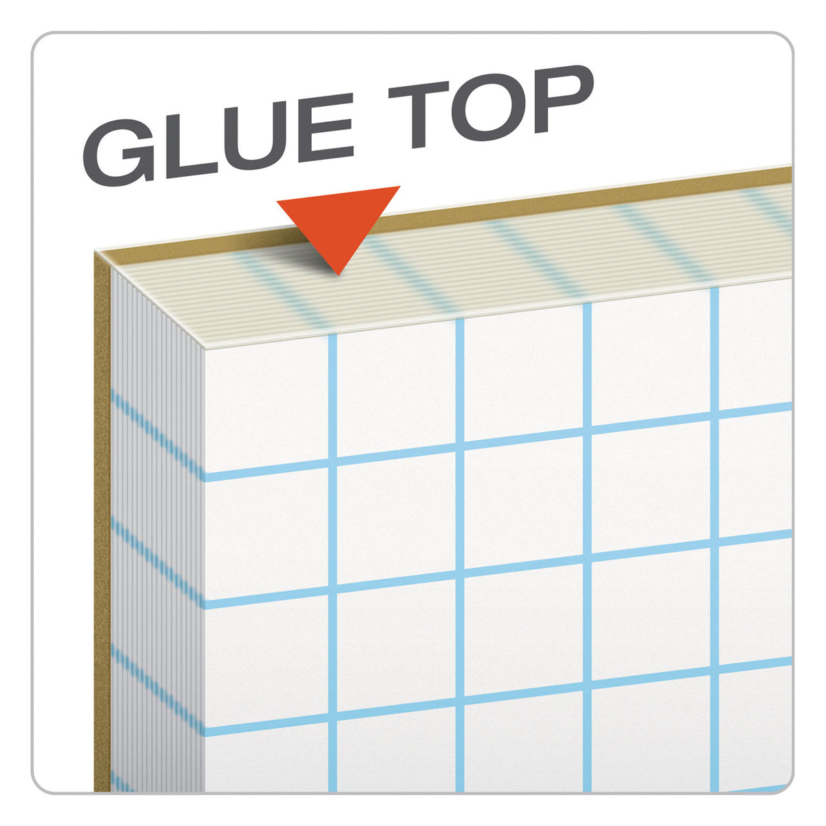 Cross Section Pads, Cross-Section Quadrille Rule (8 sq/in, 1 sq/in), 50 White 8.5 x 11 Sheets