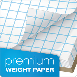 Cross Section Pads, Cross-Section Quadrille Rule (8 sq/in, 1 sq/in), 50 White 8.5 x 11 Sheets