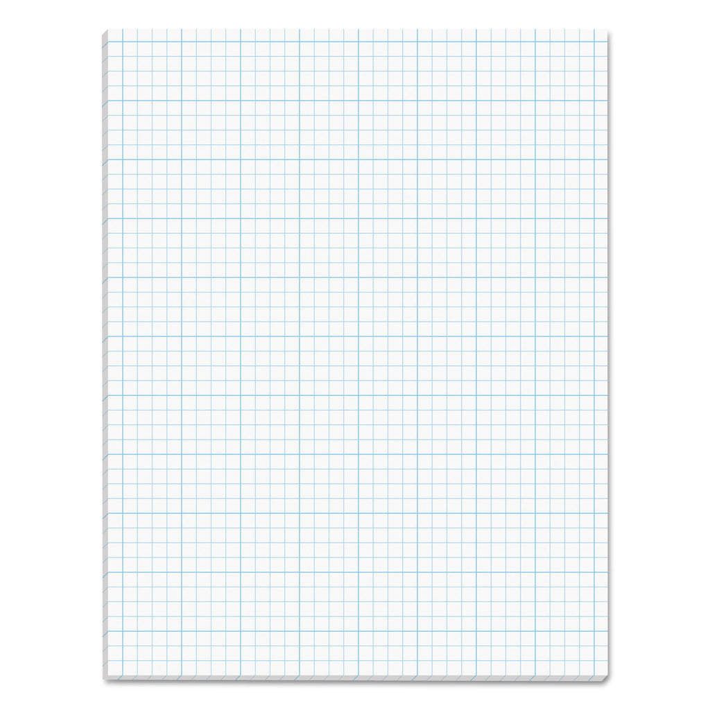 Cross Section Pads, Cross-Section Quadrille Rule (4 sq/in, 1 sq/in), 50 White 8.5 x 11 Sheets