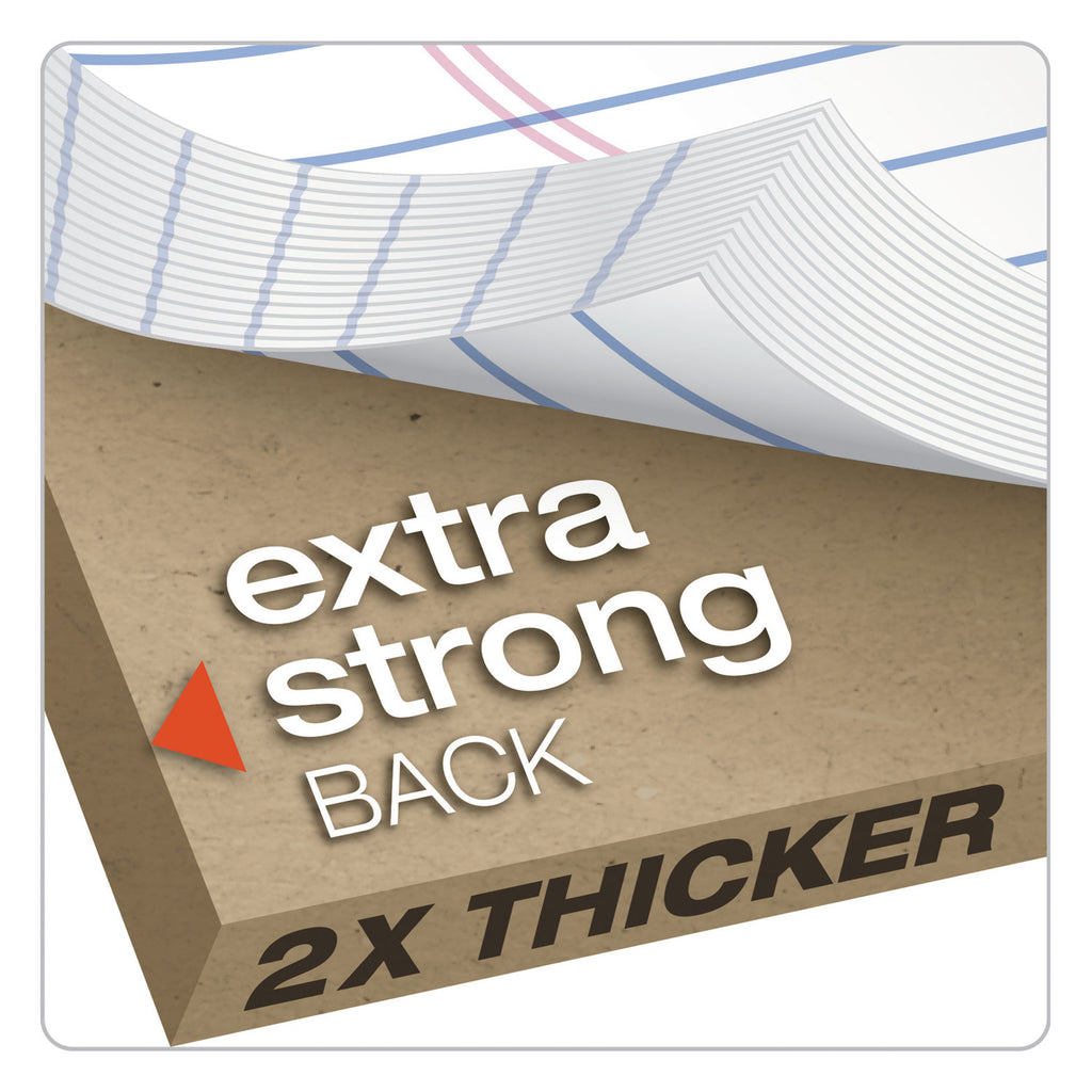 Docket Ruled Perforated Pads, Wide/Legal Rule, 50 White 8.5 x 11.75 Sheets, 12/Pack