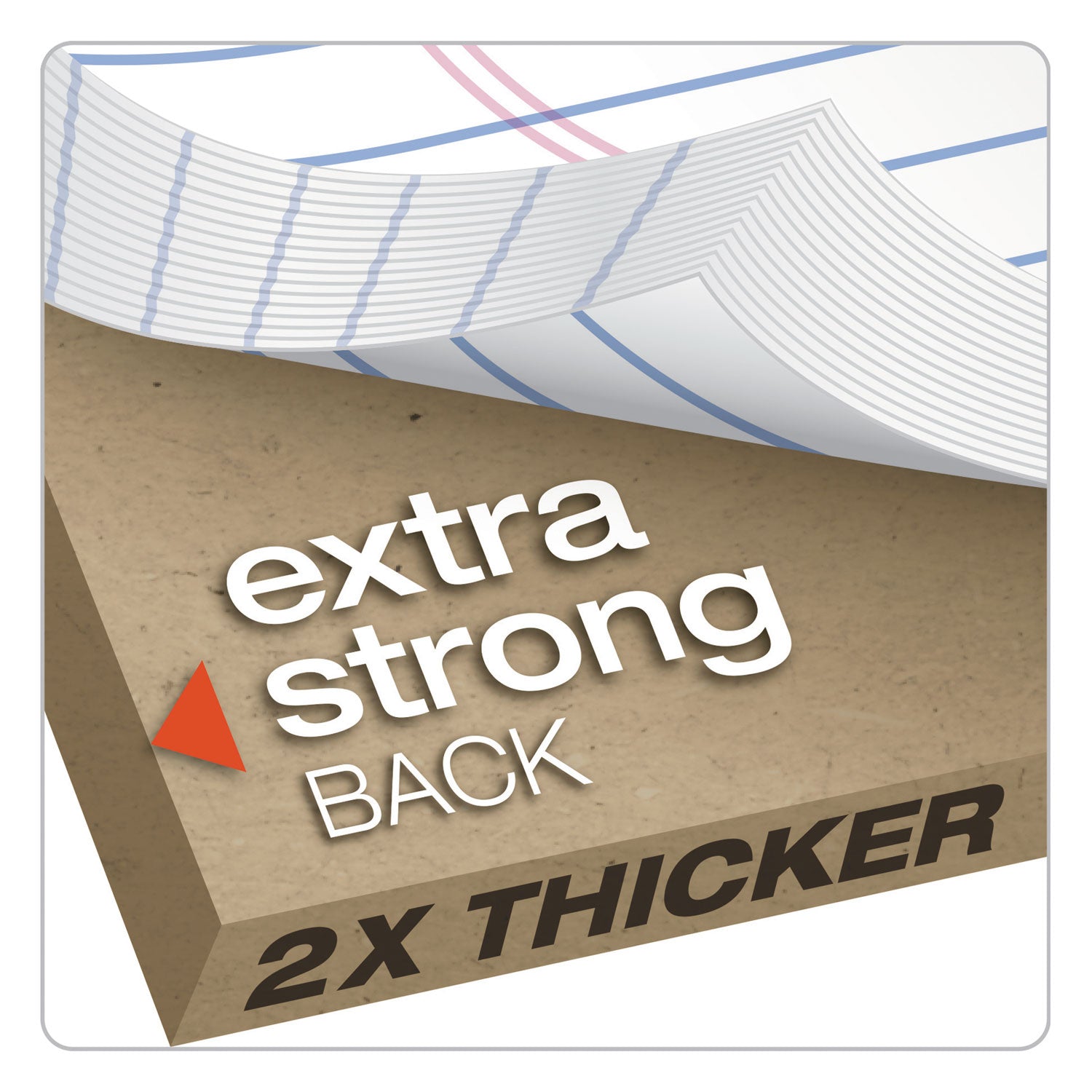 Double Sheet Pads, Wide/Legal Rule, 100 White 8.5 x 11.75 Sheets - 