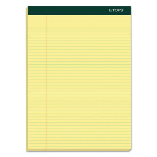 Double Docket Ruled Pads, Narrow Rule, 100 Canary-Yellow 8.5 x 11.75 Sheets, 6/Pack