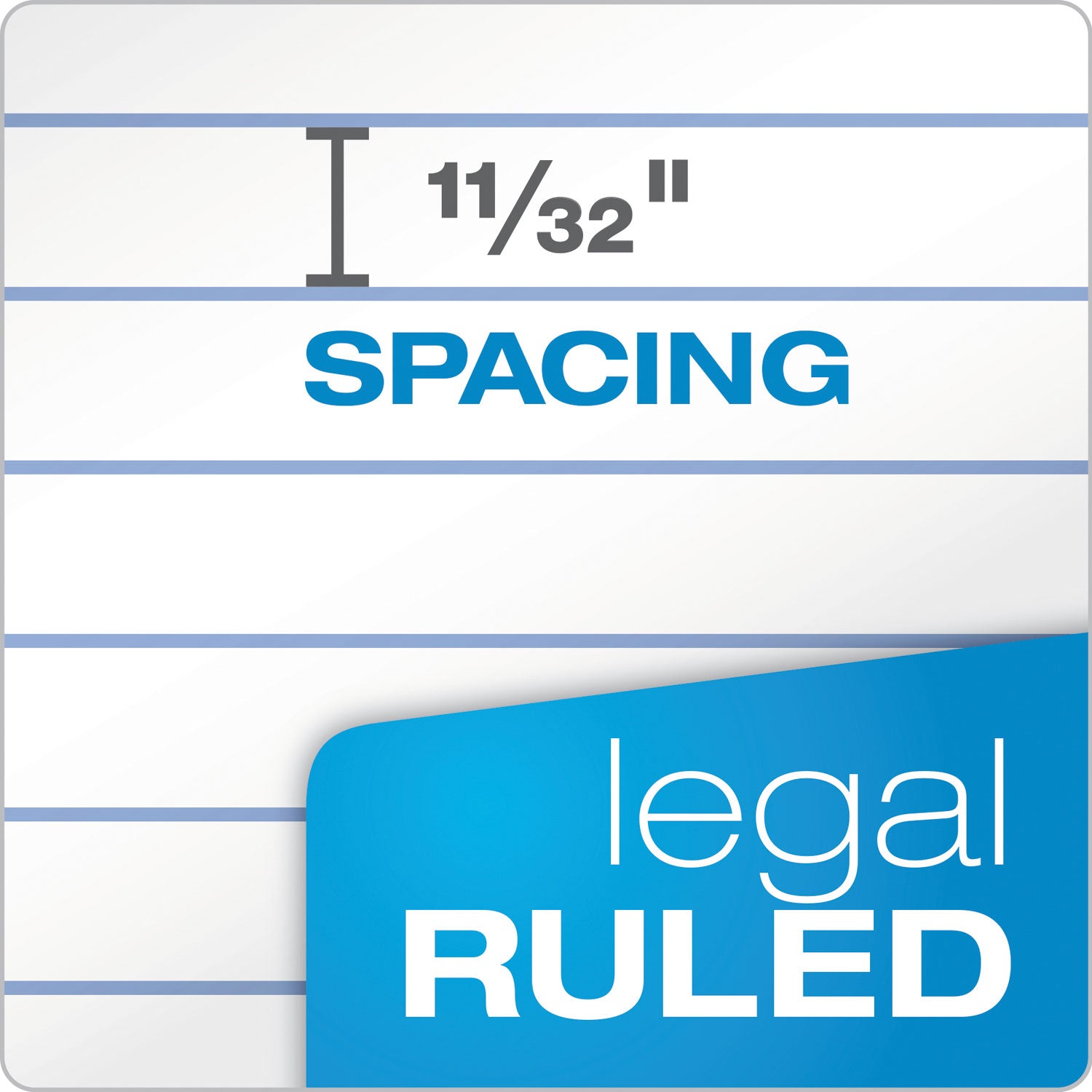 The Legal Pad" Ruled Perforated Pads, Wide/Legal Rule, 50 White 8.5 x 11.75 Sheets - 