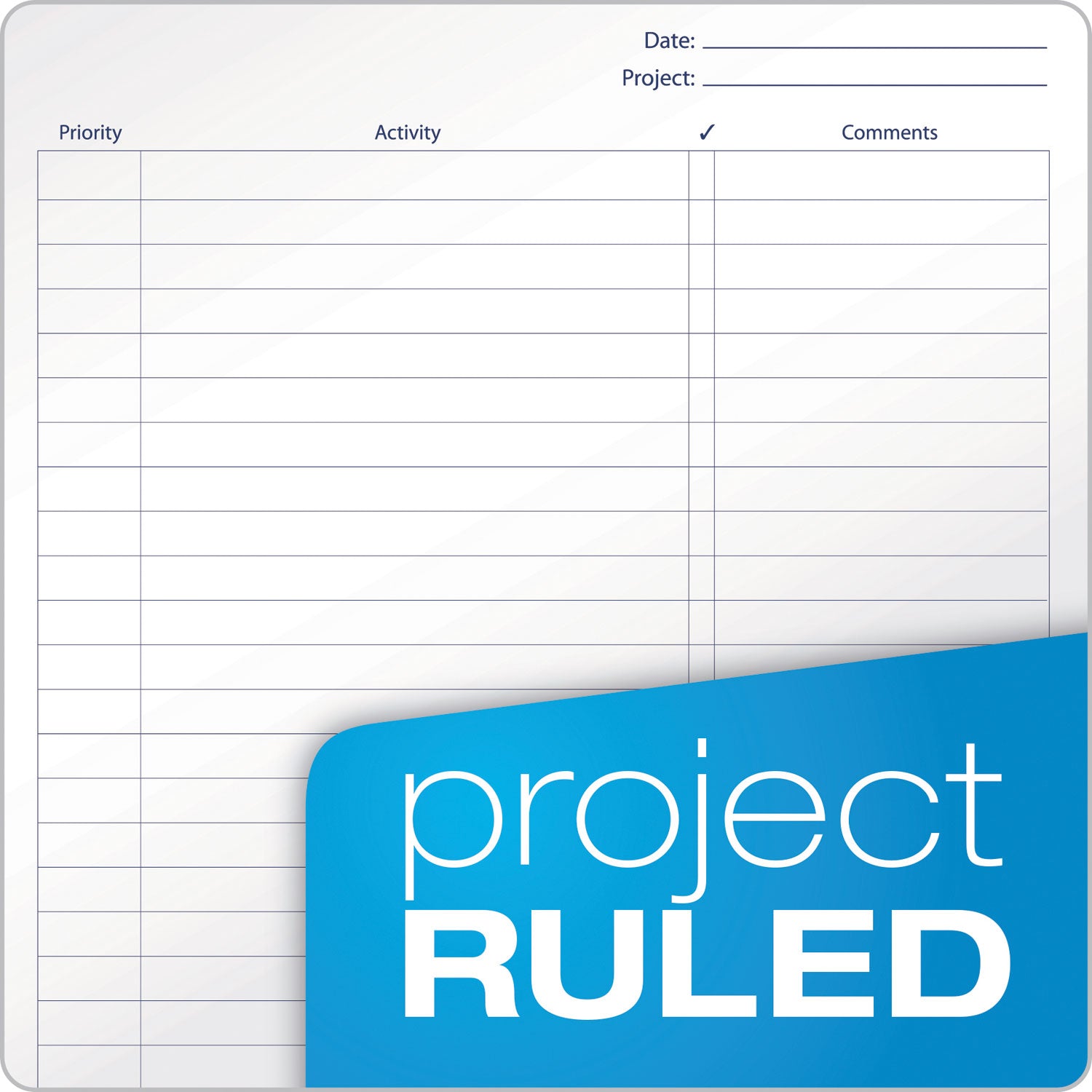 Docket Gold Project Planner, 1-Subject, Project-Management Format with Narrow Rule, Bronze Cover, (70) 8.5 x 6.75 Sheets - 