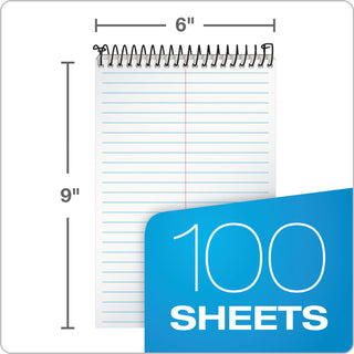 Docket Gold Steno Pads, Gregg Rule, Frosted White Cover, 100 White (Heavyweight 20 lb Bond) 6 x 9 Sheets