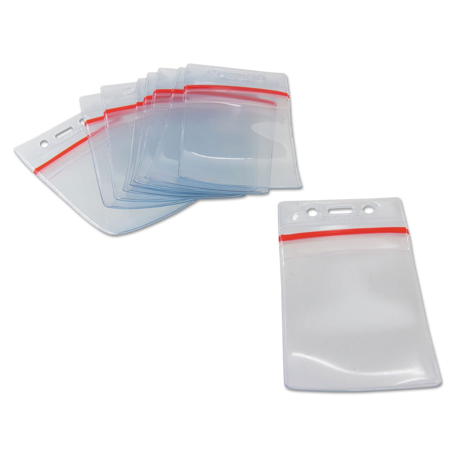 Sealable Cardholder, Vertical, 2.62 x 3.75, Clear, 50/Pack - 