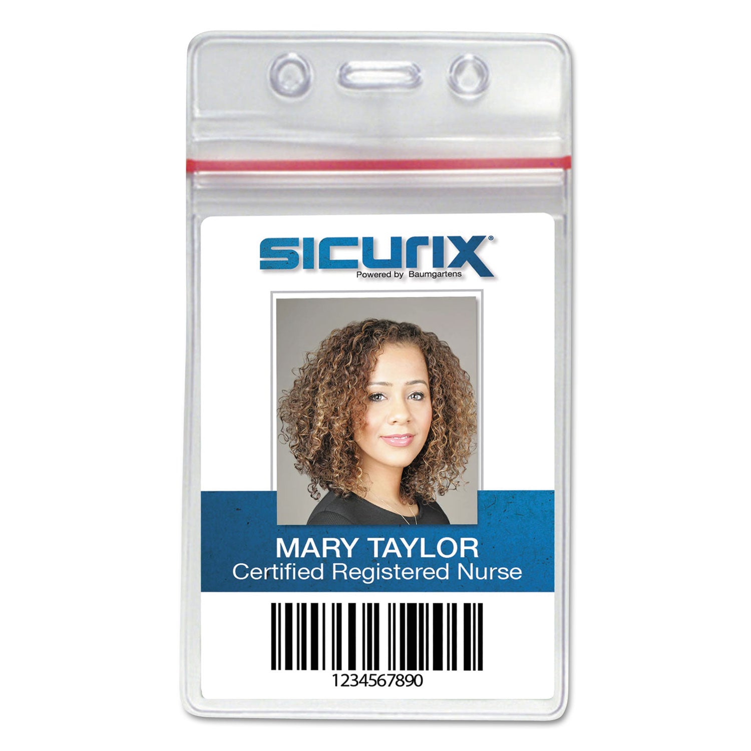 Sealable Cardholder, Vertical, 2.62 x 3.75, Clear, 50/Pack - 