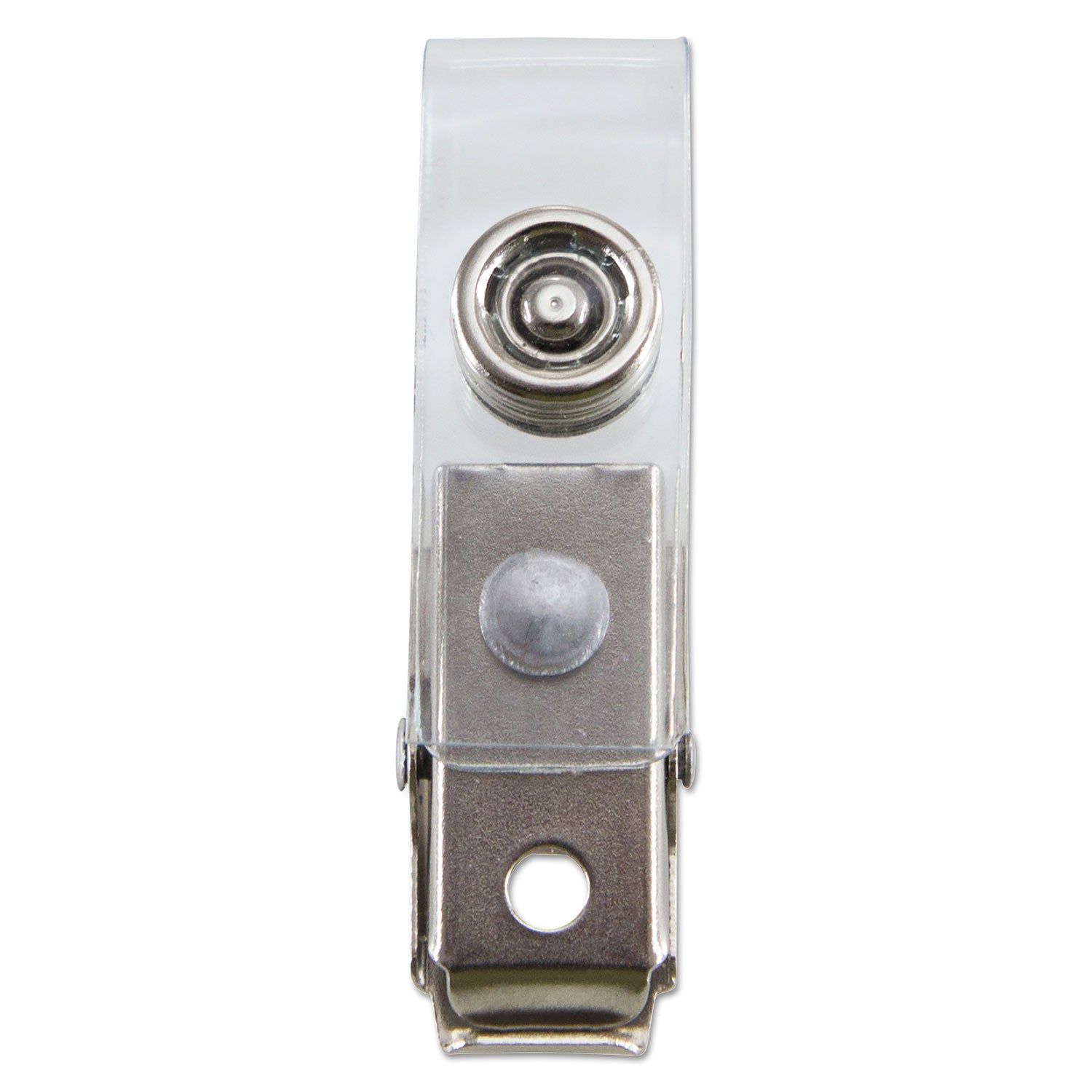 SICURIX ID Strap Clips, 0.38" x 2.75", Clear, 25/Pack - 