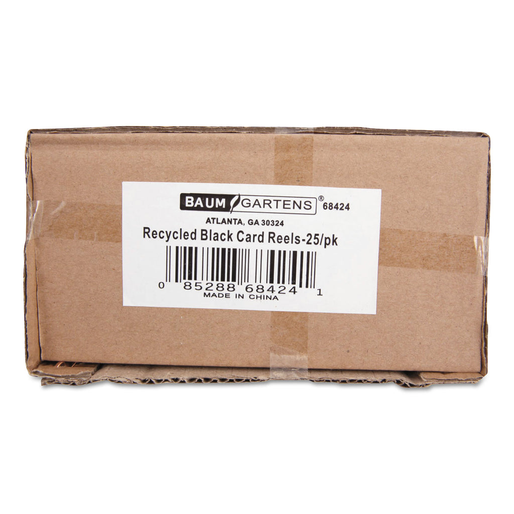 ID Slide-Style Belt Clip Card Reels, 30" Extension, Black, 25/Pack
