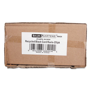 ID Slide-Style Belt Clip Card Reels, 30" Extension, Black, 25/Pack