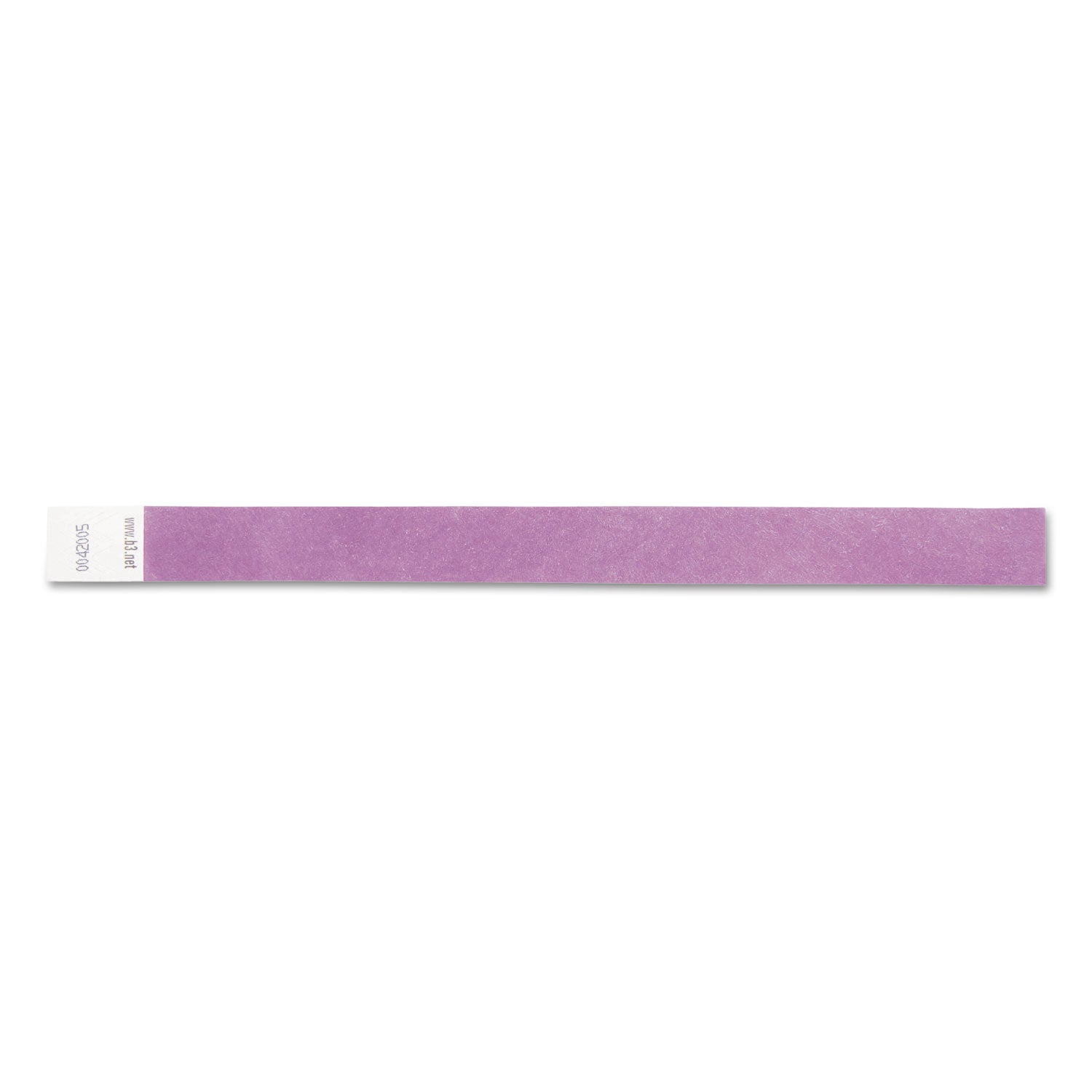 Security Wristbands, Sequentially Numbered, 10" x 0.75", Purple, 100/Pack - 