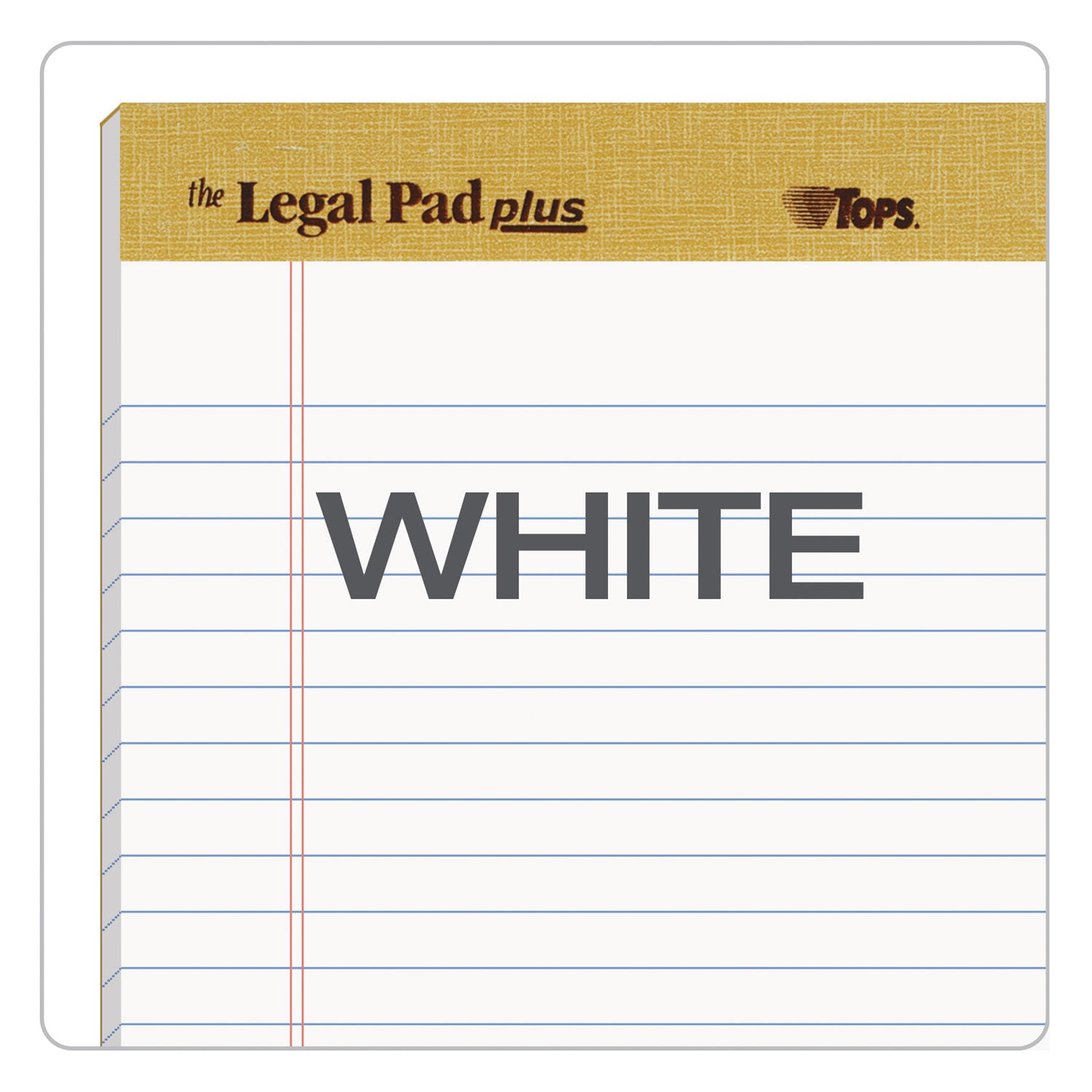 The Legal Pad" Plus Ruled Perforated Pads with 40 pt. Back, Narrow Rule, 50 White 5 x 8 Sheets, Dozen - 