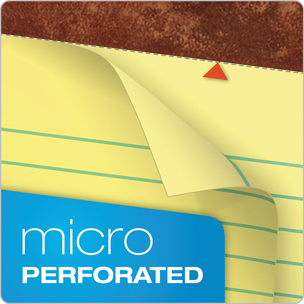 The Legal Pad" Ruled Perforated Pads, Wide/Legal Rule, 50 Canary-Yellow 8.5 x 11.75 Sheets, Dozen