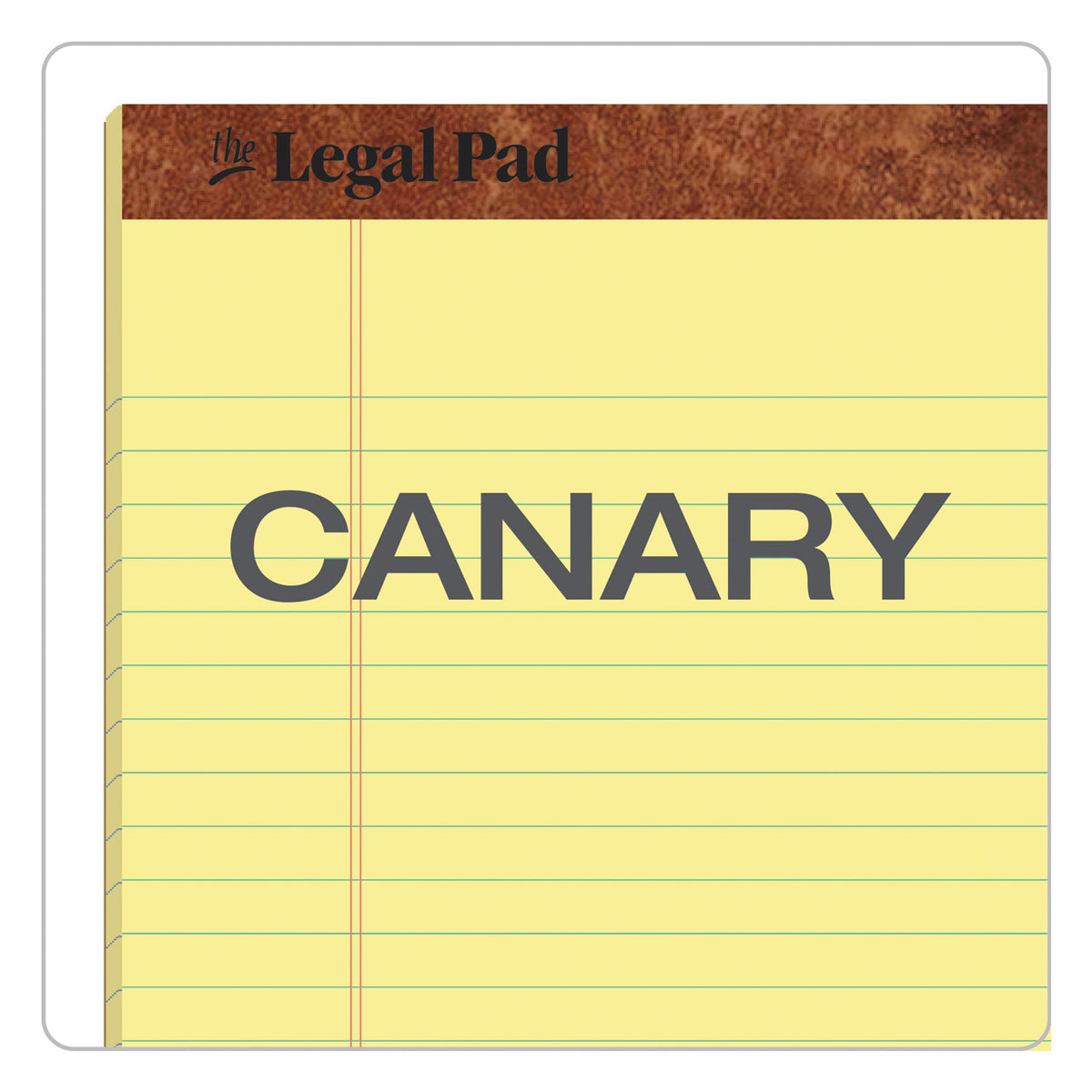 The Legal Pad" Ruled Perforated Pads, Wide/Legal Rule, 50 Canary-Yellow 8.5 x 11.75 Sheets, Dozen