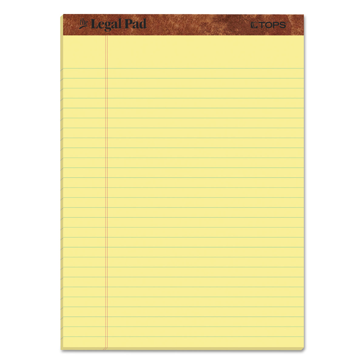 The Legal Pad" Ruled Perforated Pads, Wide/Legal Rule, 50 Canary-Yellow 8.5 x 11.75 Sheets, Dozen
