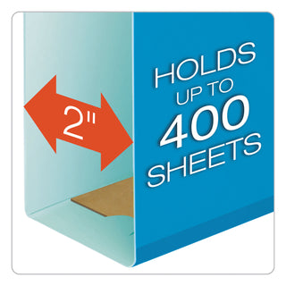 Extra-Capacity SureHook Hanging Folders, 2" Capacity, Letter Size, 1/5-Cut Tabs, Assorted Colors, 20/Box