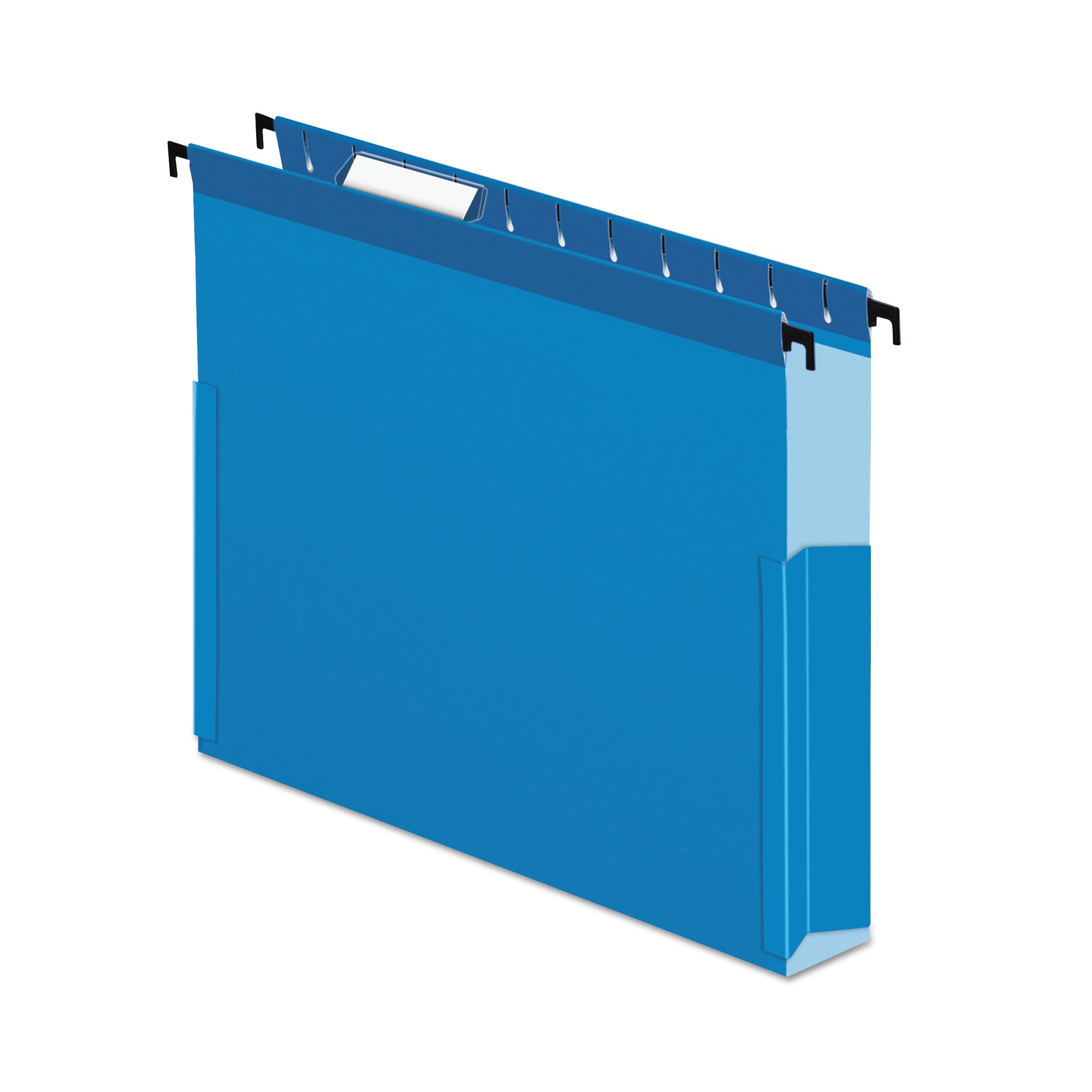 SureHook Reinforced Extra-Capacity Hanging Box File, 1 Section, 3" Capacity, Letter Size, 1/5-Cut Tabs, Blue, 25/Box