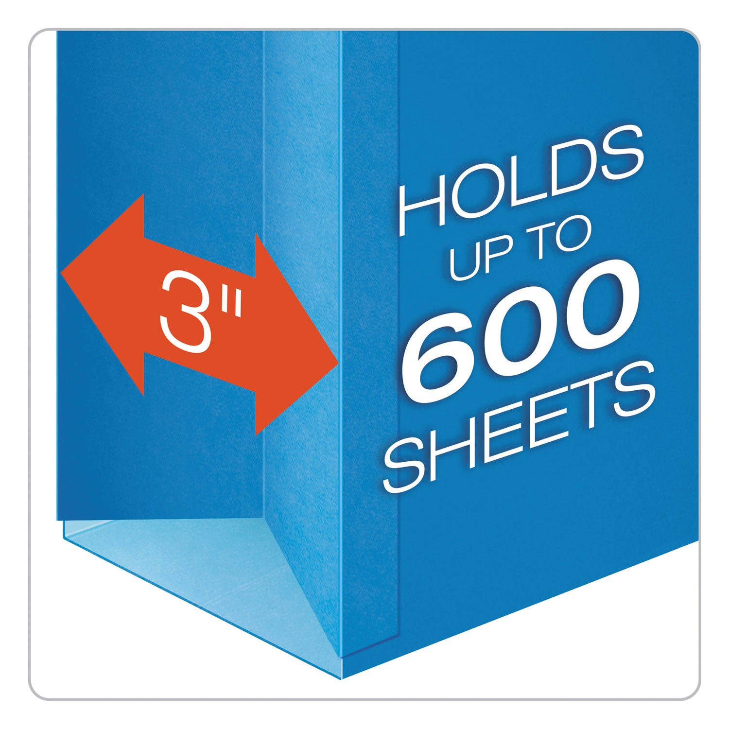 SureHook Reinforced Extra-Capacity Hanging Box File, 1 Section, 3" Capacity, Letter Size, 1/5-Cut Tabs, Blue, 25/Box - 