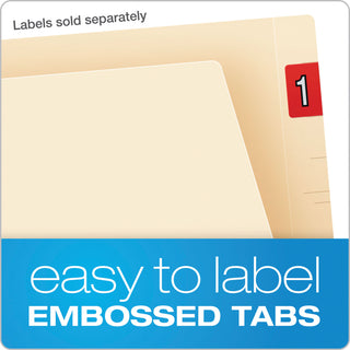 End Tab Expansion Folders, 1 Fastener, Straight Cut Tab, Letter, Manila, 50/Box, Sold as 1 Box, 50 Each per Box - 4