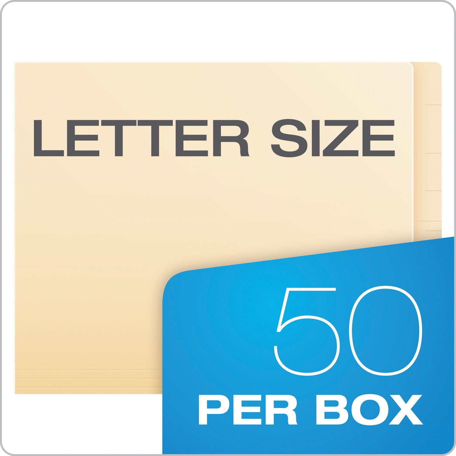 Manila Laminated End Tab Fastener Folders, 11-pt Manila, 0.75" Expansion, 2 Fasteners, Letter Size, Manila Exterior, 50/Box - 
