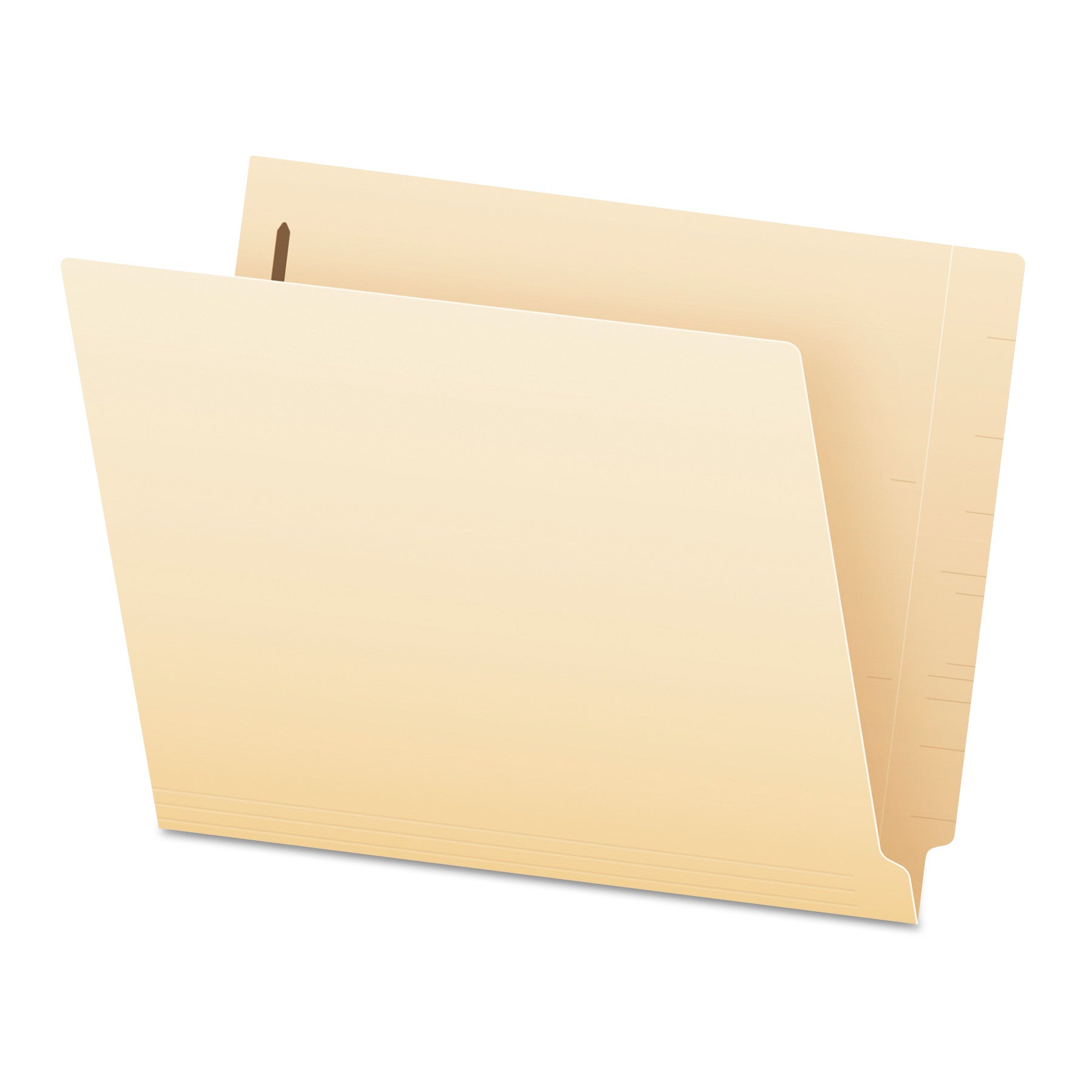 SmartShield End Tab Fastener Folders, 2 Fasteners, Letter Size, Manila Exterior, 50/Box - 