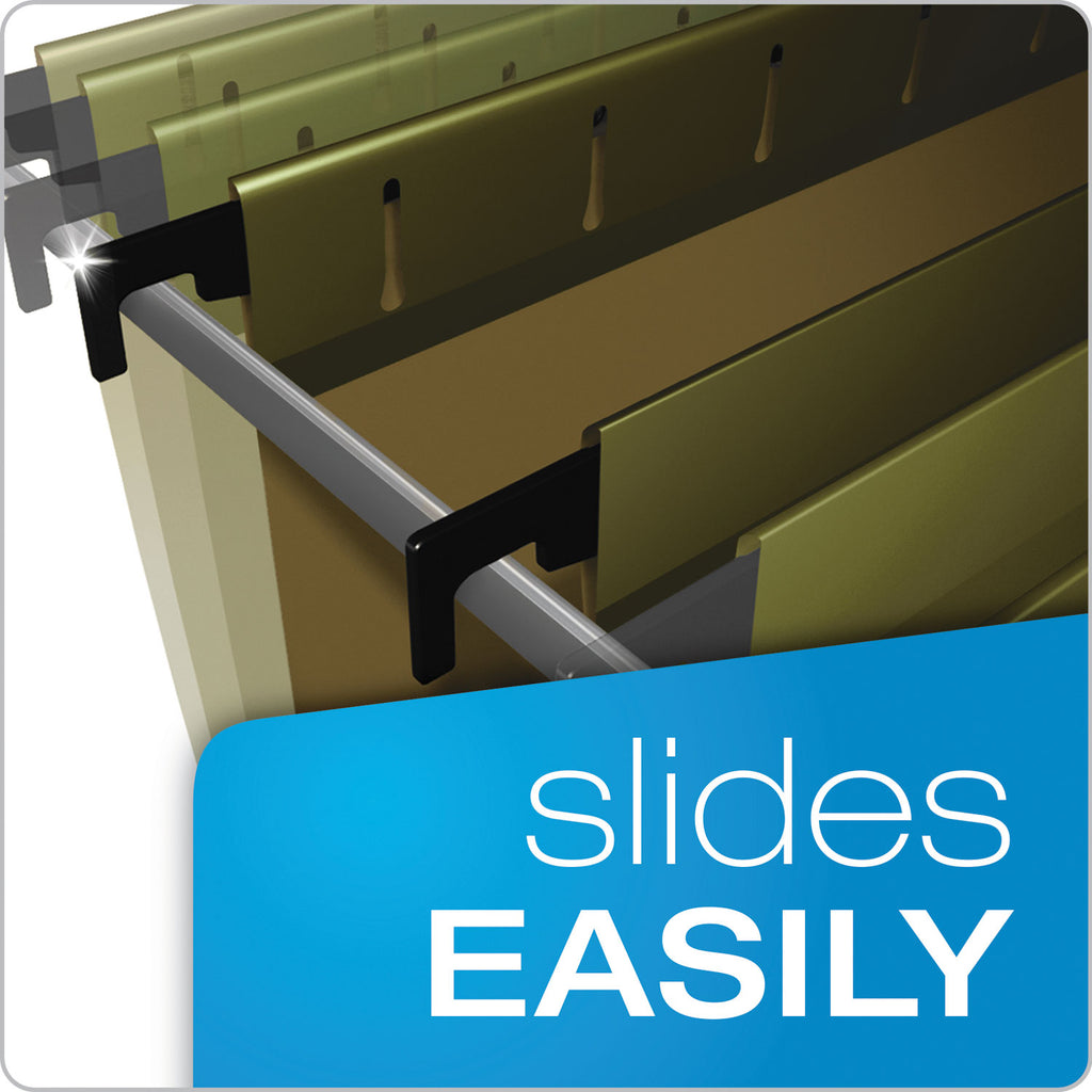SureHook Hanging Folders, Legal Size, 1/5-Cut Tabs, Standard Green, 20/Box - 