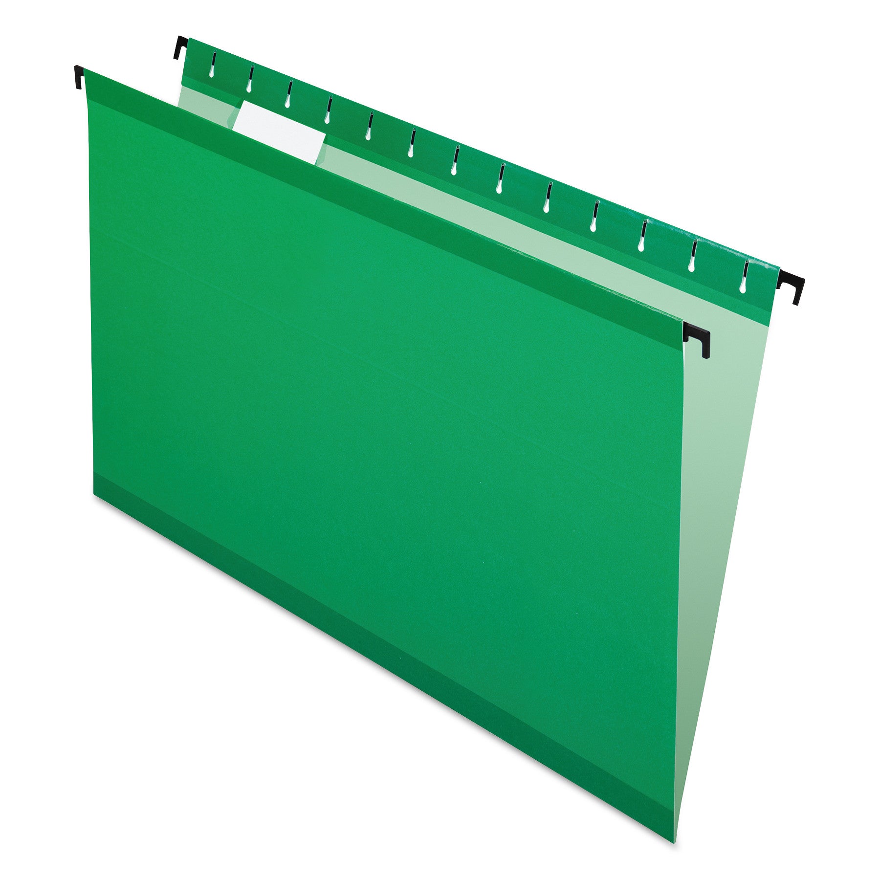 SureHook Hanging Folders, Legal Size, 1/5-Cut Tabs, Bright Green, 20/Box - 