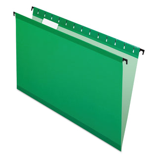SureHook Hanging Folders, Legal Size, 1/5-Cut Tabs, Bright Green, 20/Box - 
