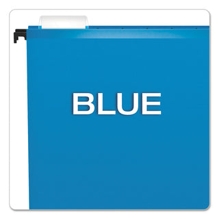 SureHook Hanging Folders, Legal Size, 1/5-Cut Tabs, Blue, 20/Box - 
