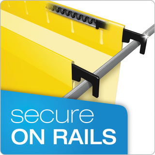SureHook Hanging Folders, Legal Size, 1/5-Cut Tabs, Yellow, 20/Box - 