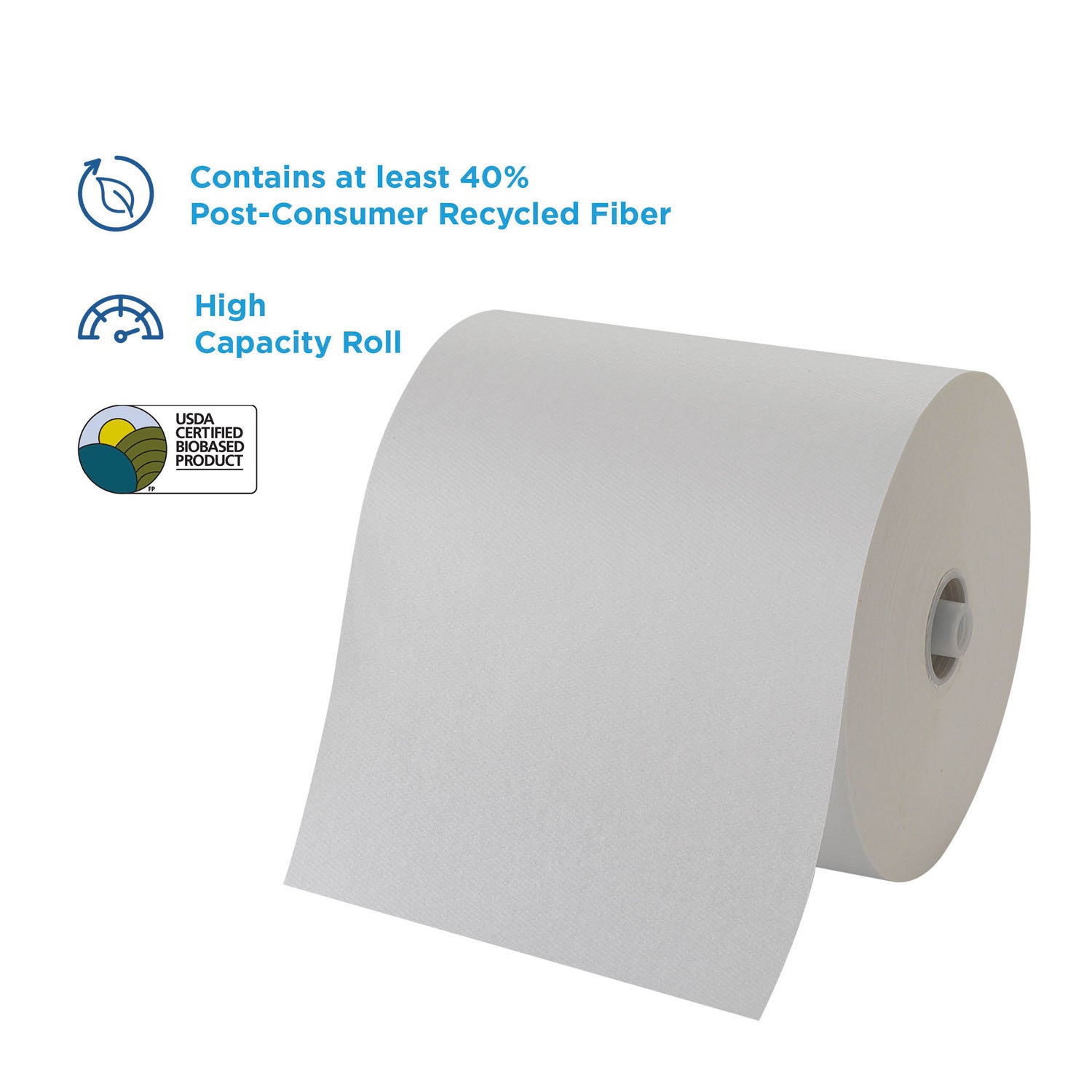 Pacific Blue Ultra High-Capacity Recycled Paper Towel Rolls - 7.87" x 1150 ft - White - Flexible - 3 Rolls Per Carton - 3 / Carton