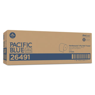 Pacific Blue Ultra High-Capacity Recycled Paper Towel Rolls - 7.87" x 1150 ft - White - Flexible - 3 Rolls Per Carton - 3 / Carton