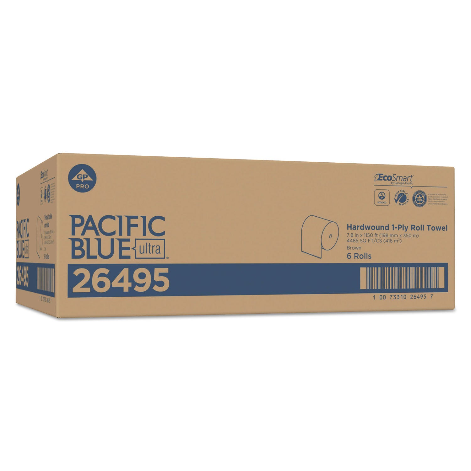 pacific-blue-ultra-paper-towels-1-ply-787-x-1150-ft-natural-6-rolls-carton_gpc26495 - 3