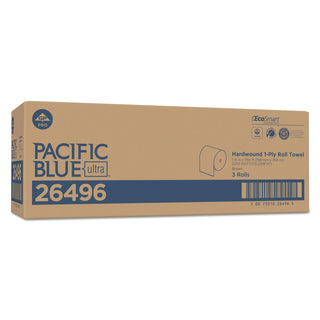 Pacific Blue Ultra High-Capacity Recycled Paper Towel Rolls - 7.87" x 1150 ft - Brown - Paper - Flexible, Chlorine-free - 3 Rolls Per Container - 3 / Carton
