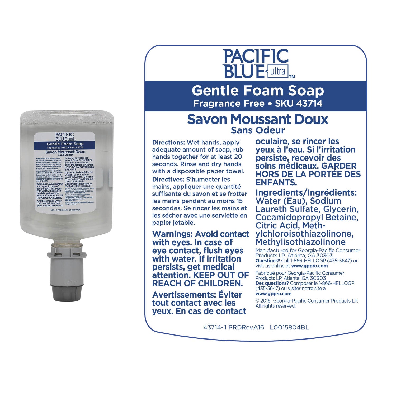 pacific-blue-ultra-foam-soap-manual-dispenser-refill-fragrance-free-1200-ml-4-carton_gpc43714 - 4