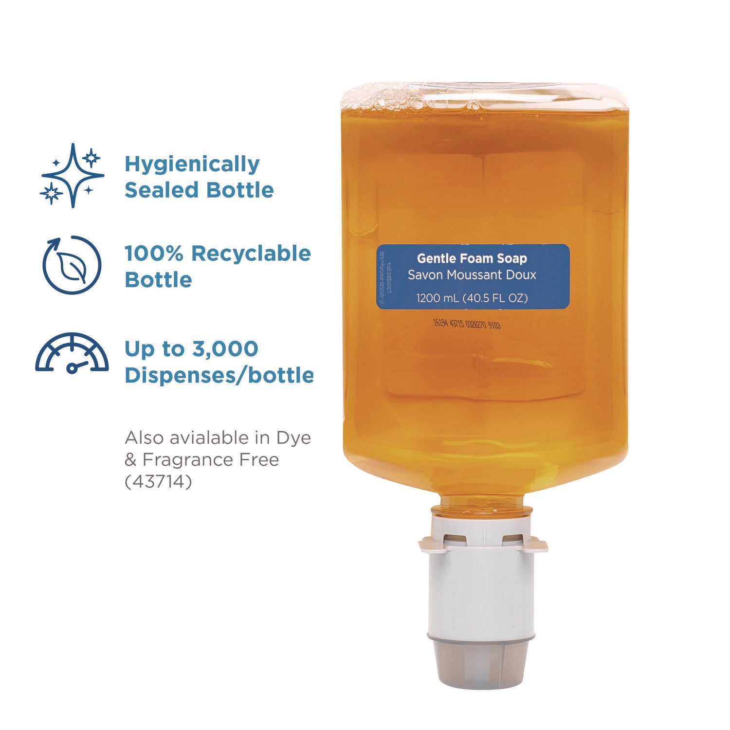 Pacific Blue Ultra Foam Soap Manual Dispenser Refill, Pacific Citrus, 1,200 mL, 4/Carton
