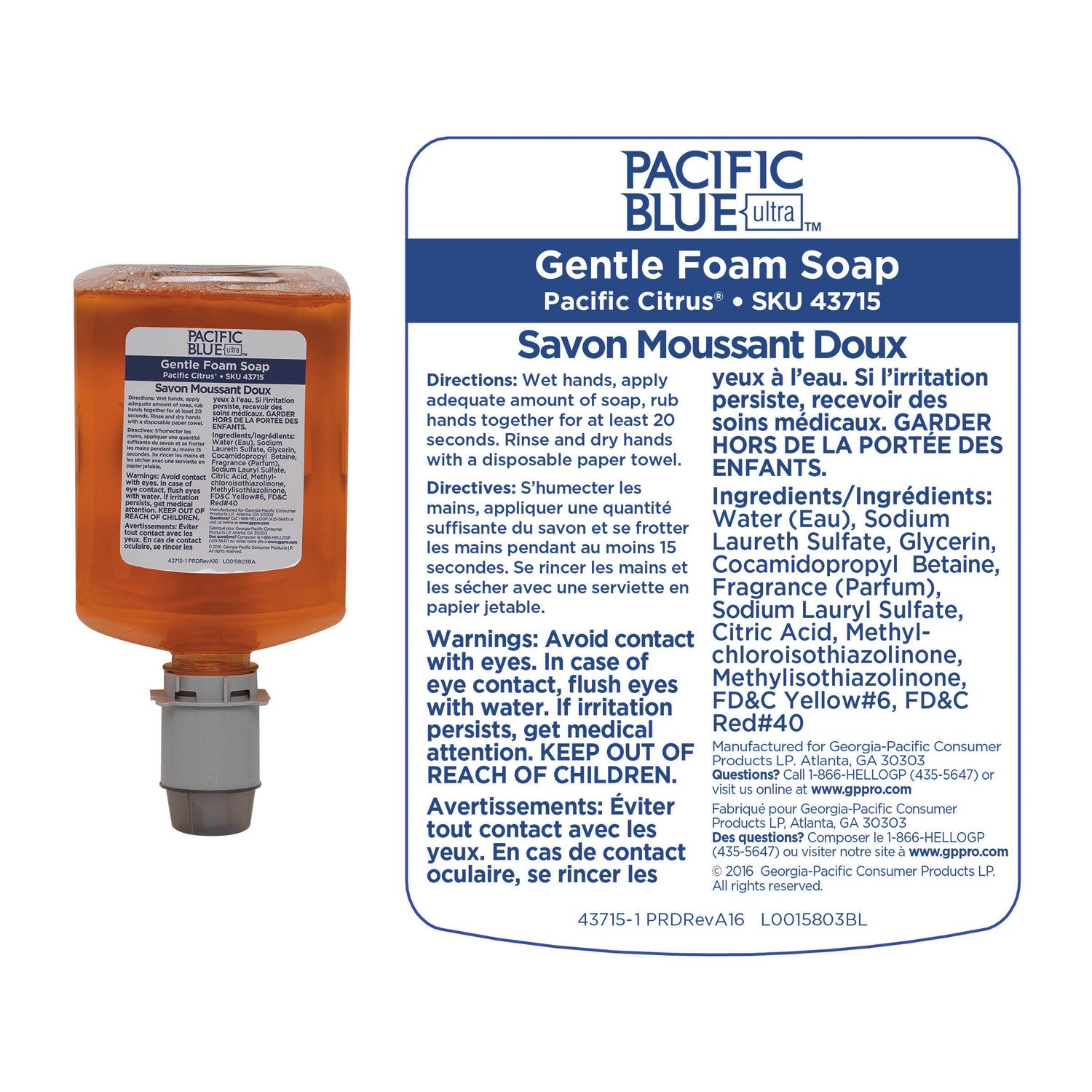 pacific-blue-ultra-foam-soap-manual-dispenser-refill-pacific-citrus-1200-ml-4-carton_gpc43715 - 4