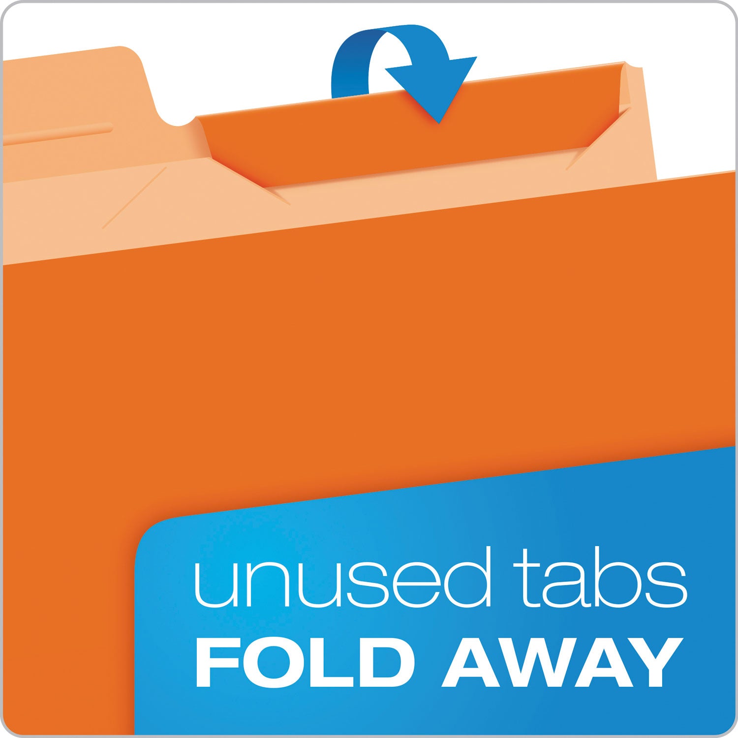Ready-Tab Reinforced File Folders, 1/3-Cut Tabs: Assorted, Letter Size, Assorted Colors, 50/Pack - 