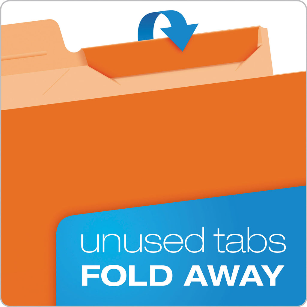 Ready-Tab Reinforced File Folders, 1/3-Cut Tabs: Assorted, Letter Size, Assorted Colors, 50/Pack
