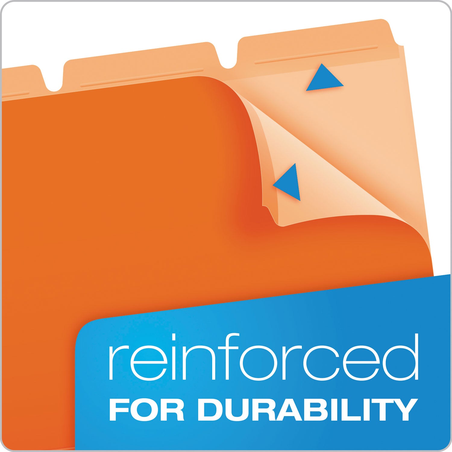Ready-Tab Reinforced File Folders, 1/3-Cut Tabs: Assorted, Letter Size, Assorted Colors, 50/Pack