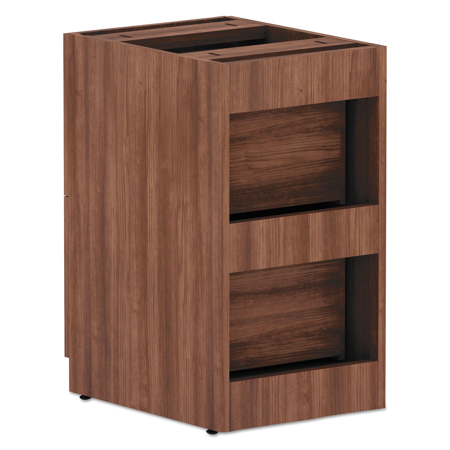 Alera Valencia Series Full Pedestal File, Left/Right, 2 Legal/Letter-Size File Drawers, Modern Walnut, 15.63" x 20.5" x 28.5