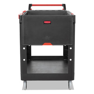 heavy-duty-adaptable-utility-cart-plastic-2-shelves-500-lb-capacity-252-x-515-x-36-black_rcp1997208 - 2