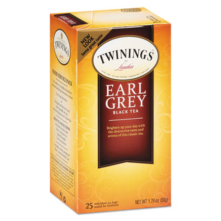 Tea Bags, Earl Grey, 1.76 oz, 25/Box
